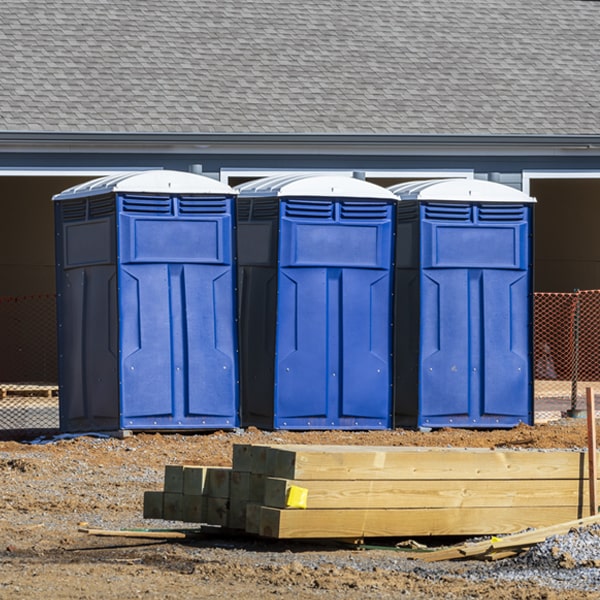 how often are the portable restrooms cleaned and serviced during a rental period in Battle Ground IN